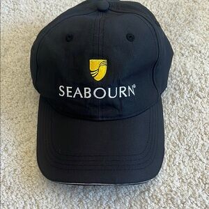 Seabourn Black Cap with Yellow Logo